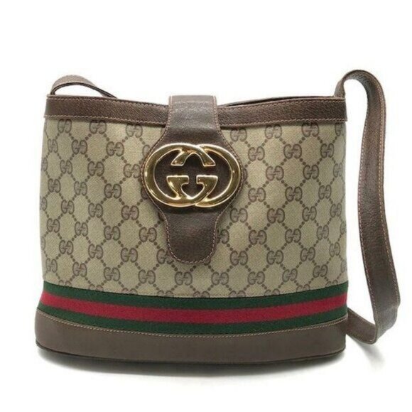 Authentic Gucci GG Sherry Canvas Ophidia Crossbody Shoulder Bag Messenger Tote - Picture 3 of 9
